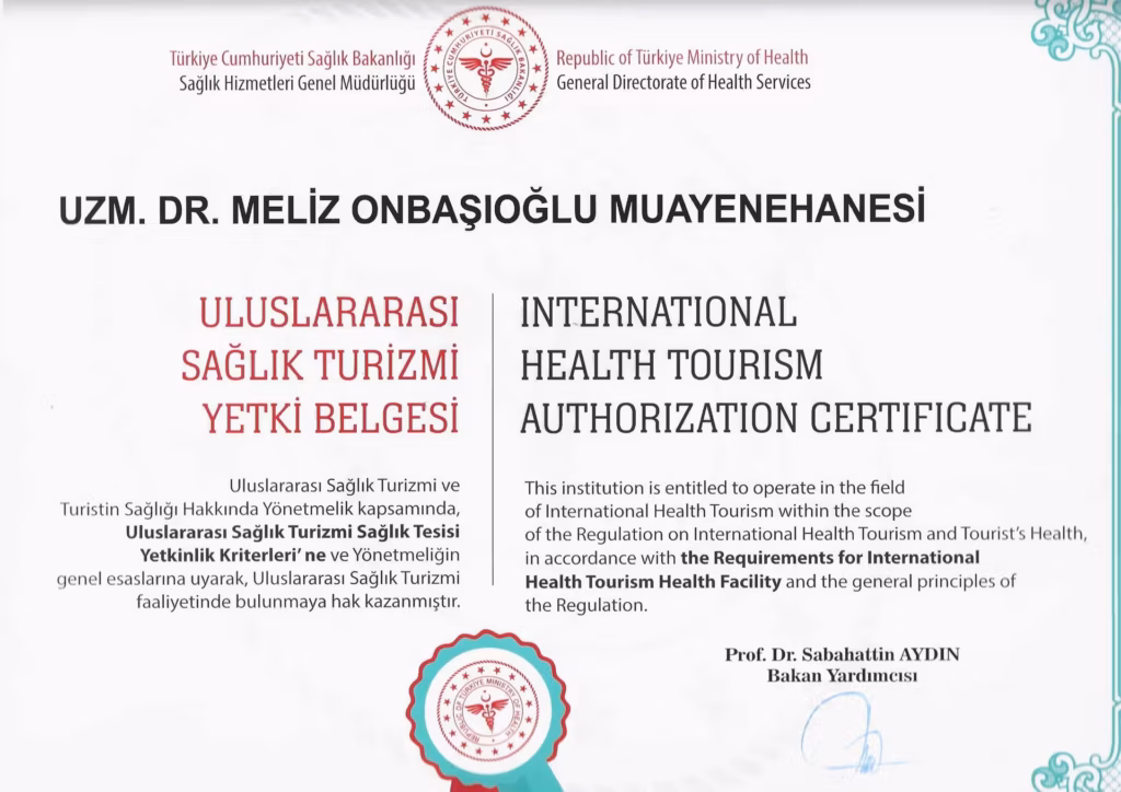 Sağlık Turizmi Yetki Belgesi